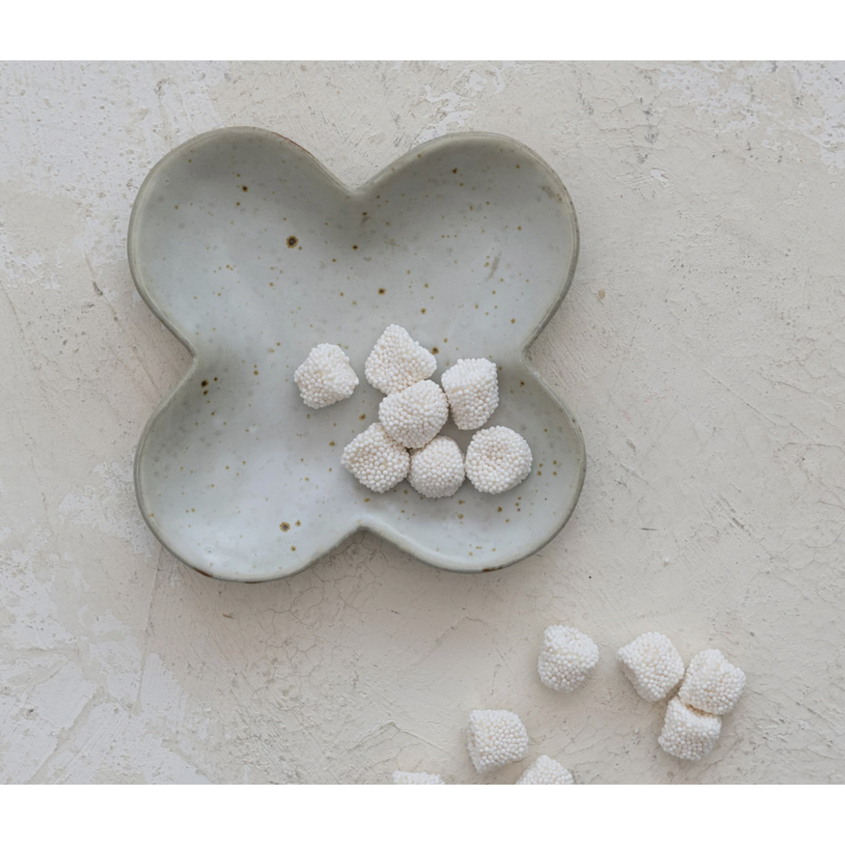 m. lynne designs clover reactive glaze dish