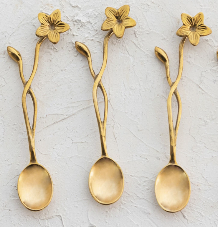 available at m. lynne designs Brass Flower Spoon