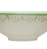 available at m. lynne designs Green Handpainted Bowl with Flower Pattern