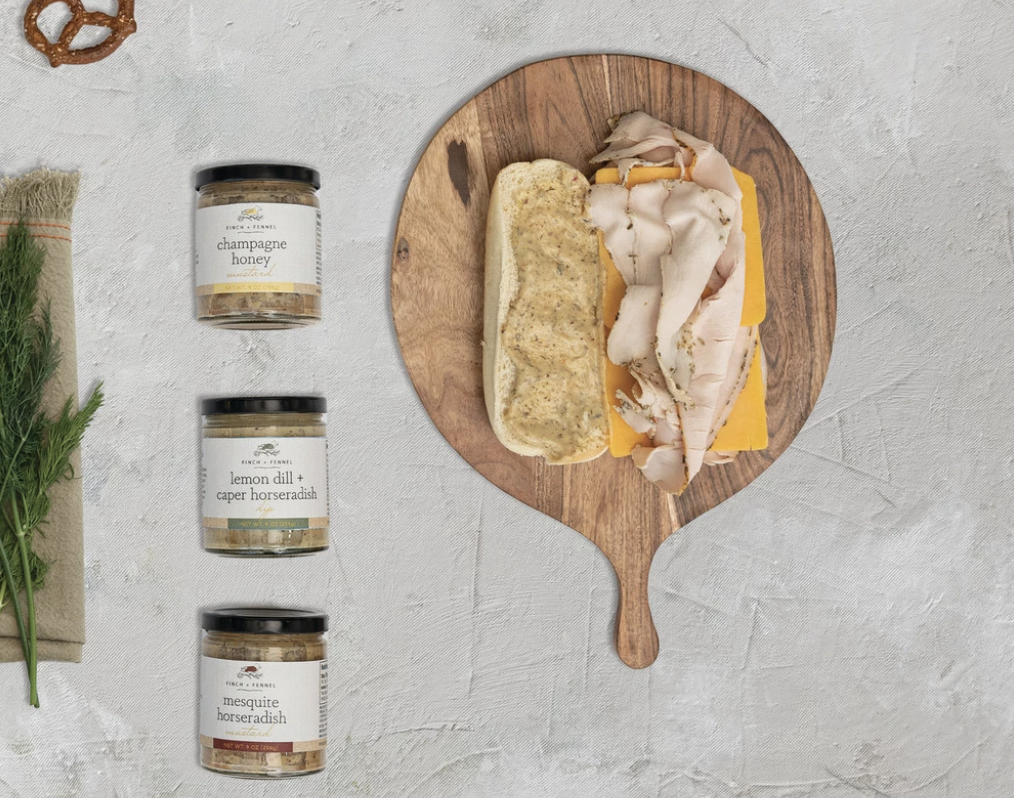 available at m. lynne designs Mesquite Horseradish Mustard