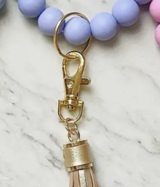 available at m. lynne designs periwinkle o keychain