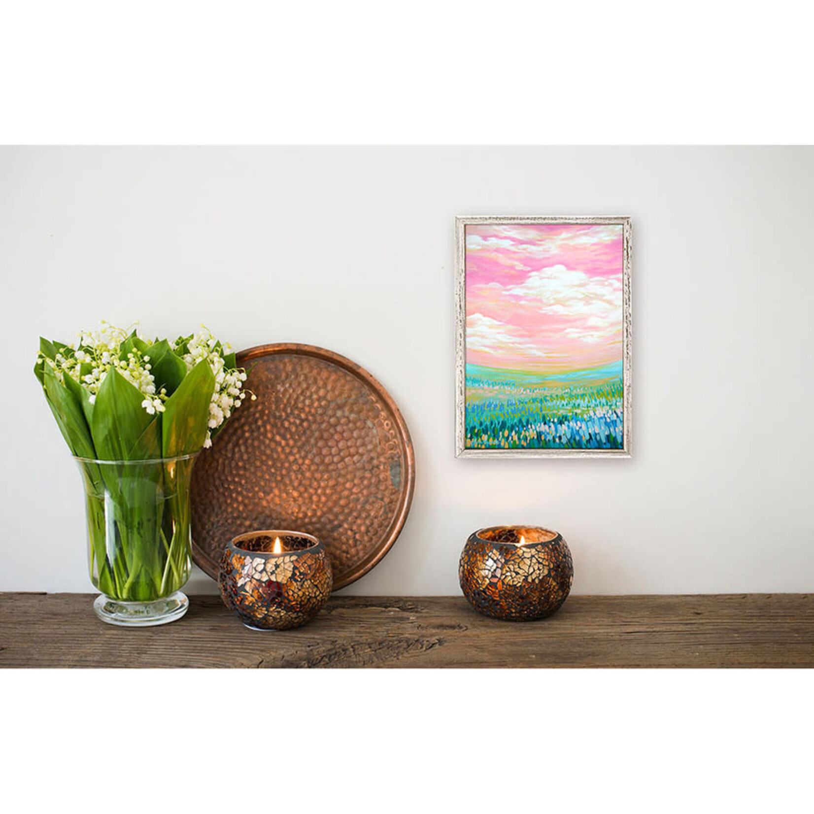 m. lynne designs first blush framed canvas
