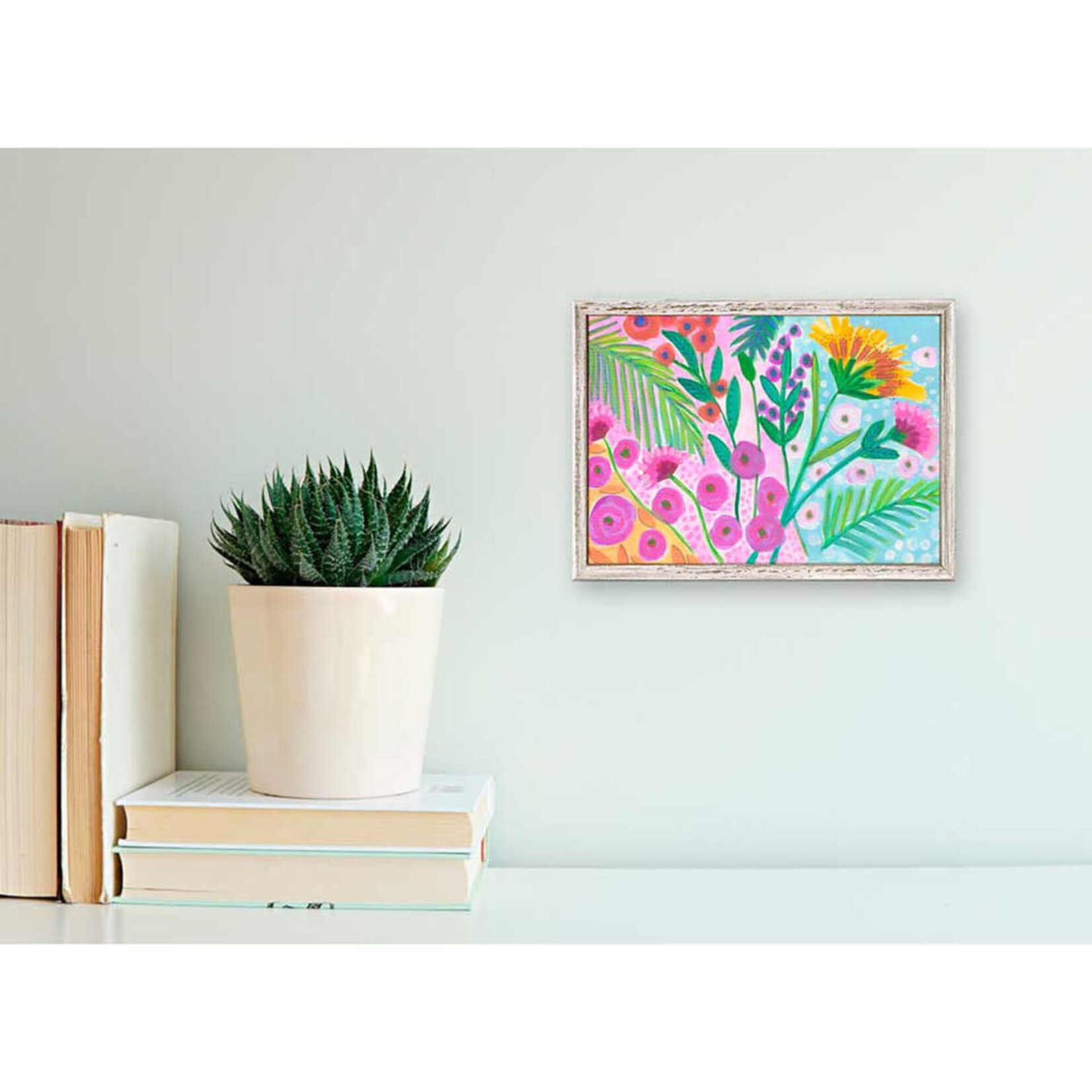 m. lynne designs garden collection bouquet IV framed canvas