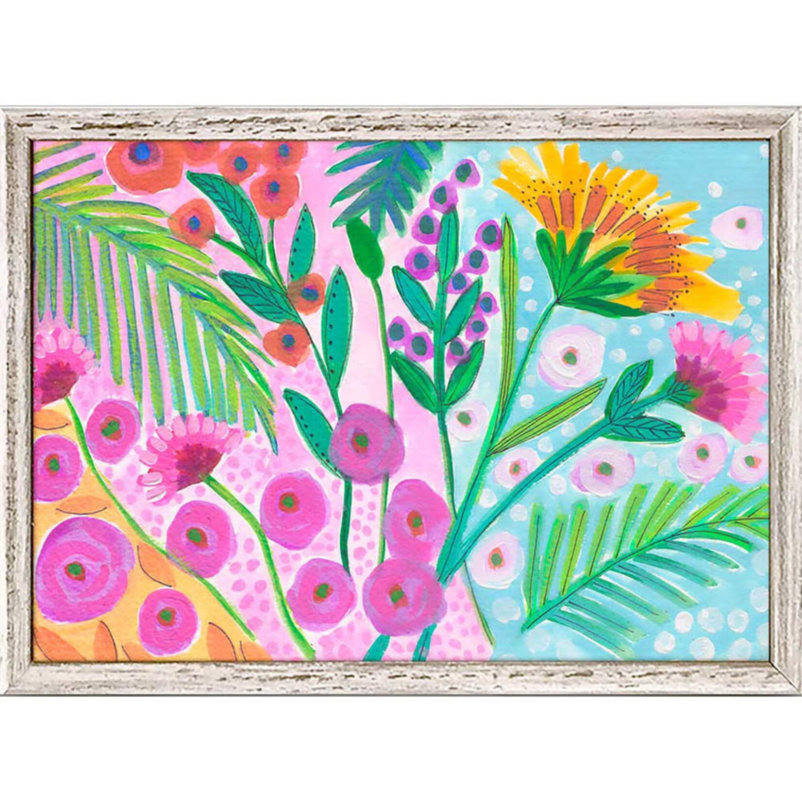 m. lynne designs garden collection bouquet IV framed canvas