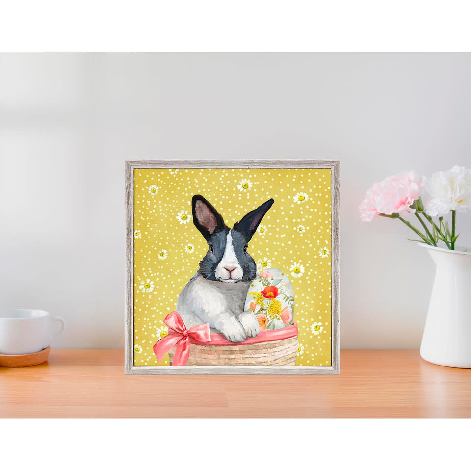 available at m. lynne designs Black and White Bun Framed Canvas