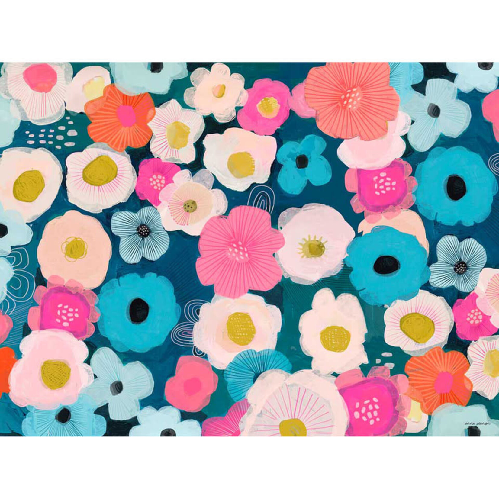m. lynne designs floral time floorcloth