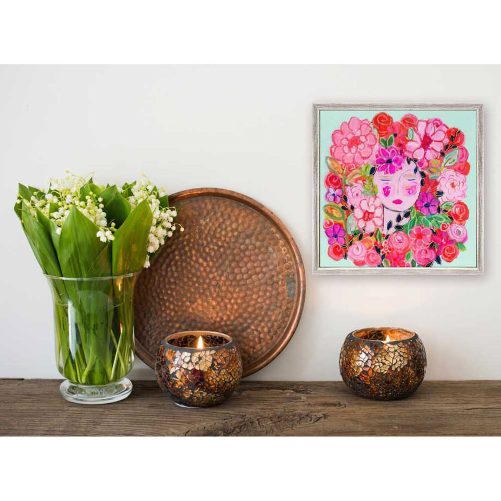 m. lynne designs carrie floral framed canvas