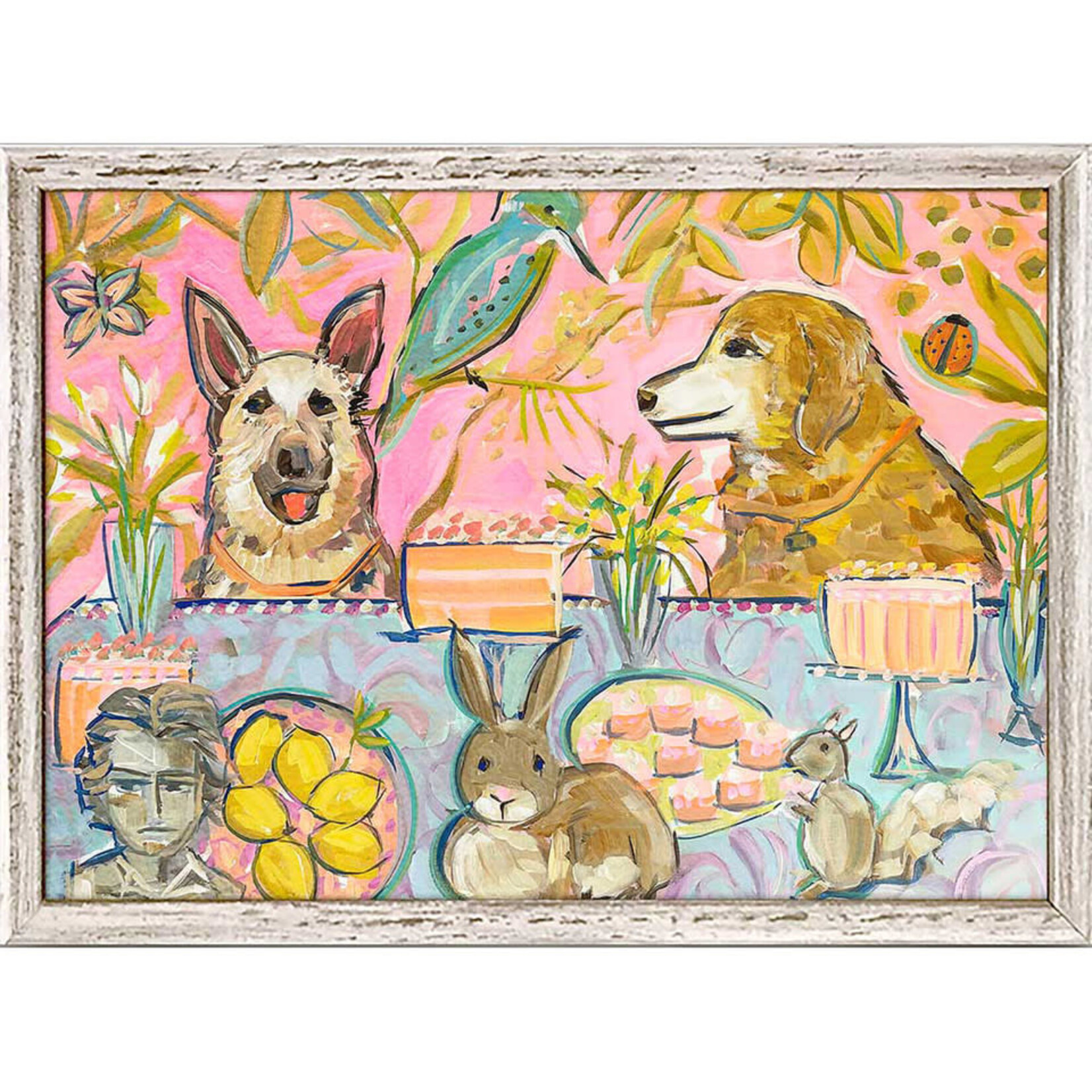 m. lynne designs tea party with beethoven framed canvas