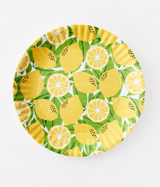 available at m. lynne designs Lemon "Paper" Melamine Platter