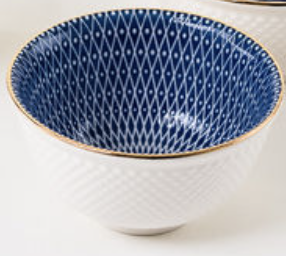 available at m. lynne designs Blue and White Mini Bowl