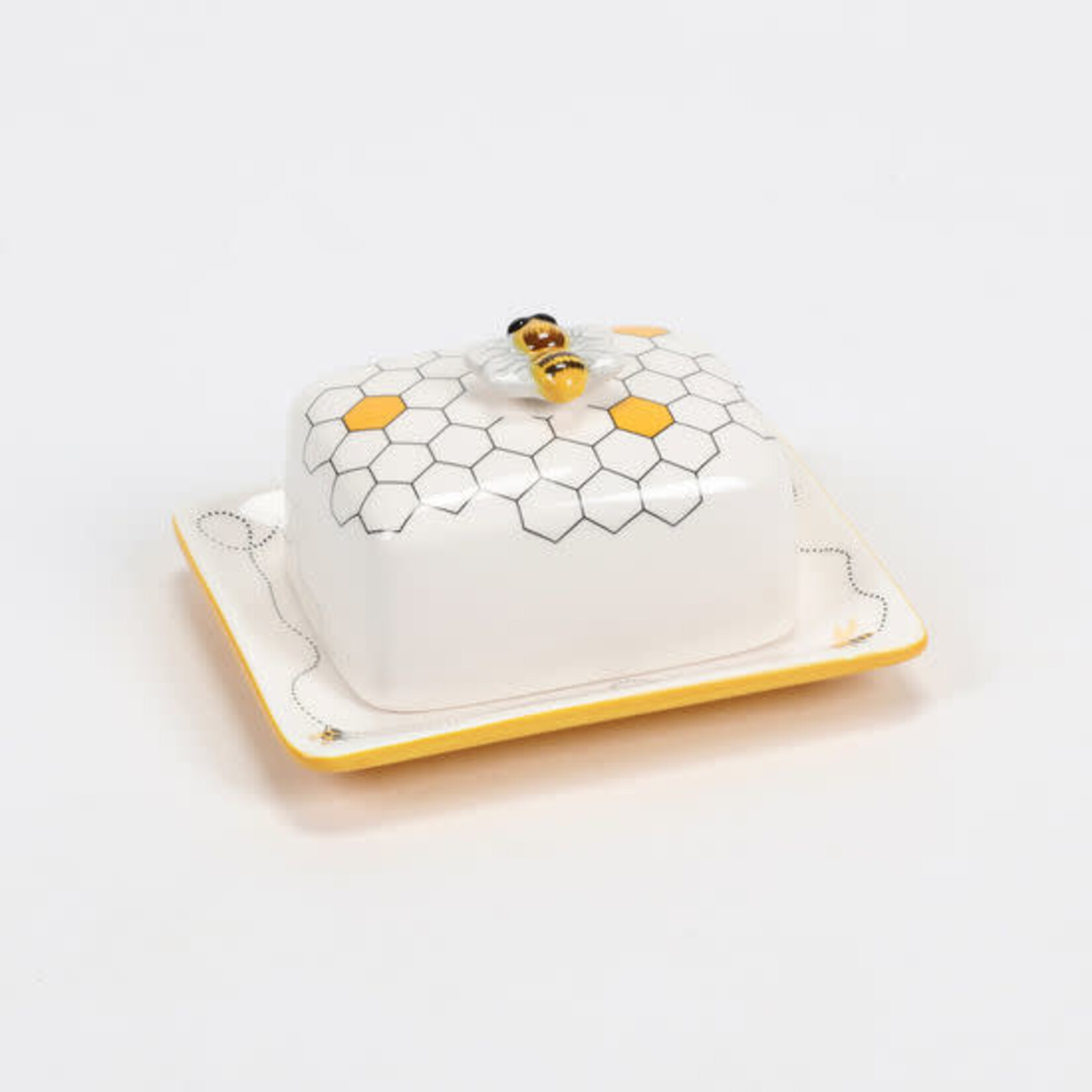 m. lynne designs bee butter dish