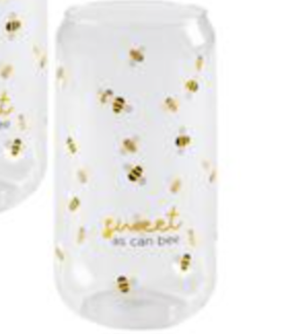 available at m. lynne designs Sweet as Can Bee Beer Can Glass