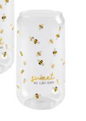 available at m. lynne designs Sweet as Can Bee Beer Can Glass
