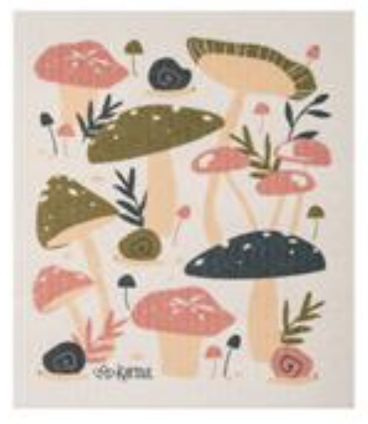 available at m. lynne designs Mushroom Large Multi Swedish Dishcloth