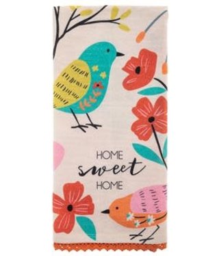 available at m. lynne designs Bird Home Sweet Home Tea Towel