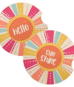 available at m. lynne designs Hello Sunshine Car Coaster
