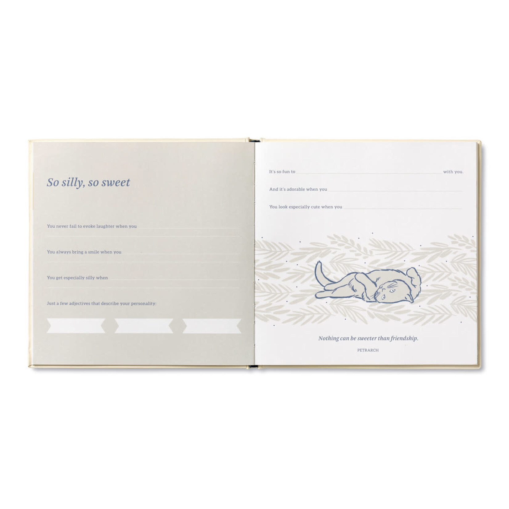 m. lynne designs our first year cat keepsake book