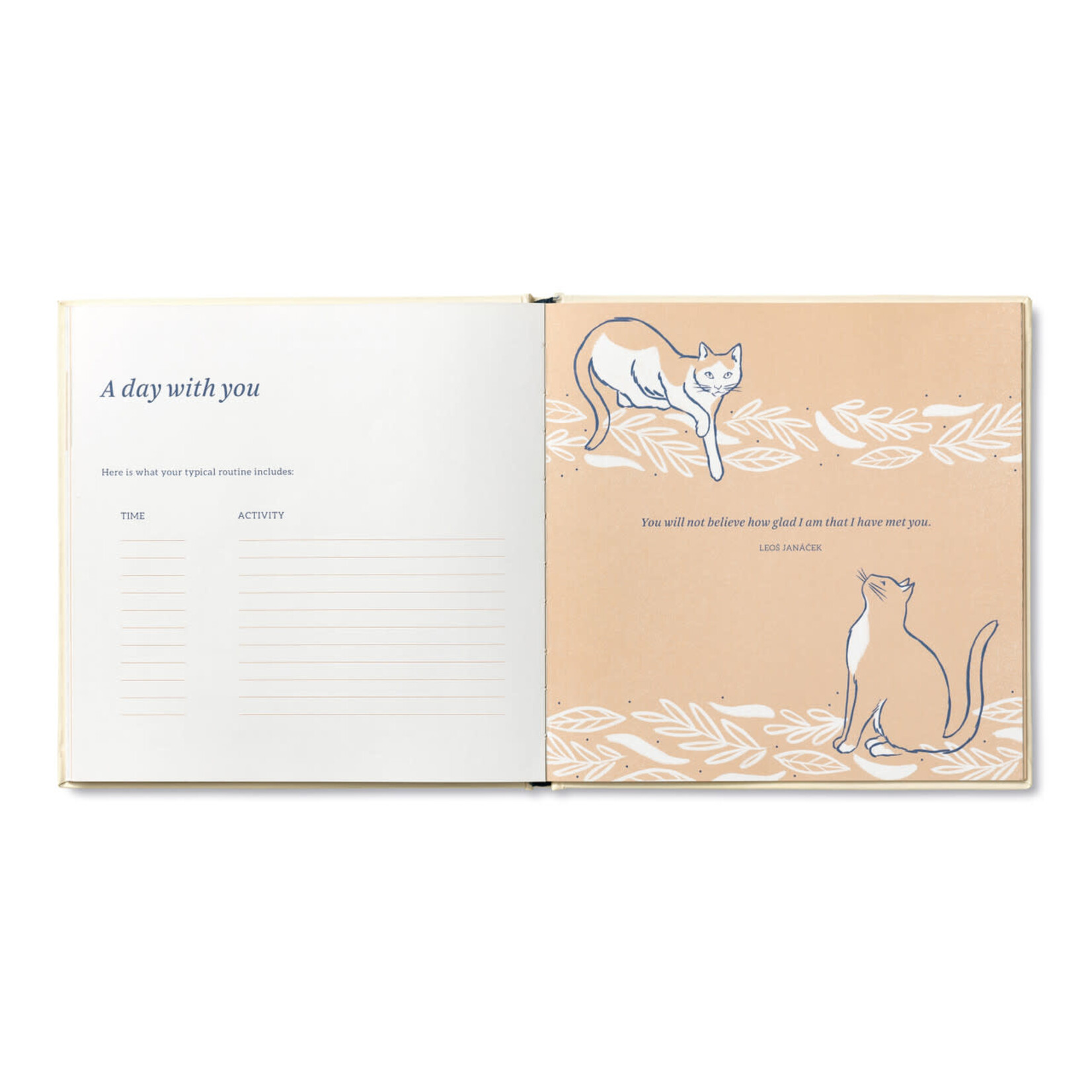 m. lynne designs our first year cat keepsake book