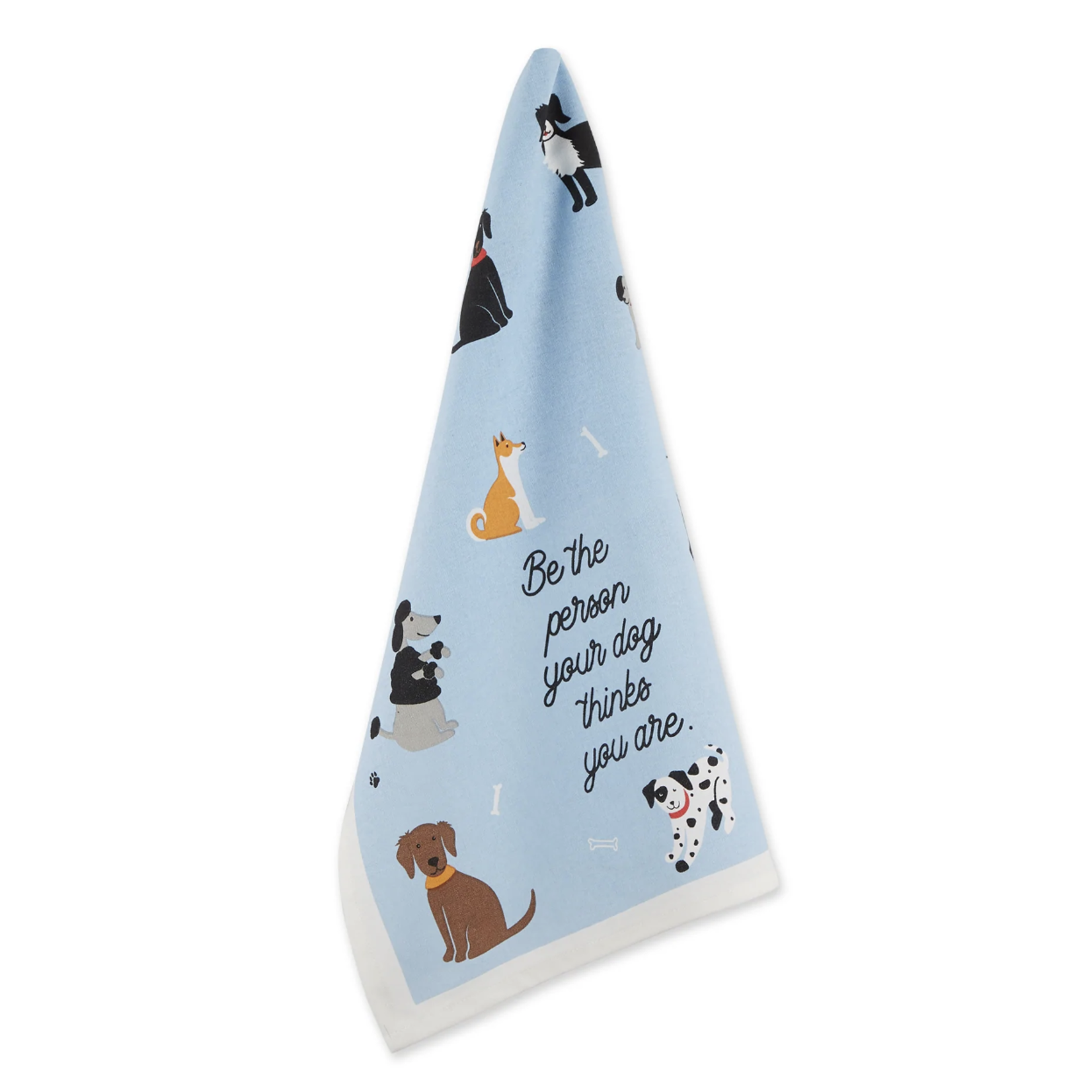m. lynne designs be the person dog tea towel