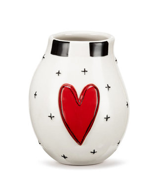 available at m. lynne designs Red Heart Mini Vase