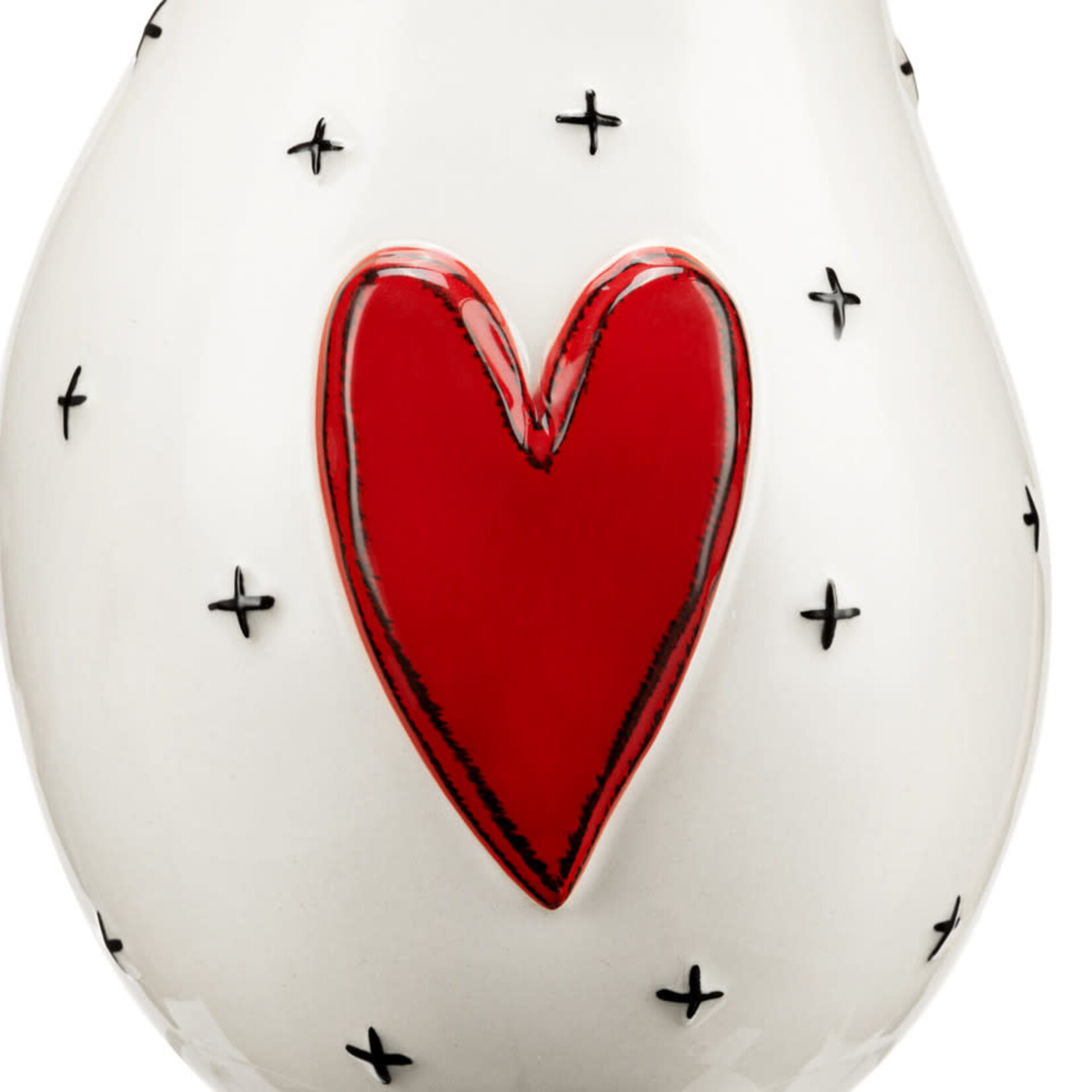 m. lynne designs red heart mini vase