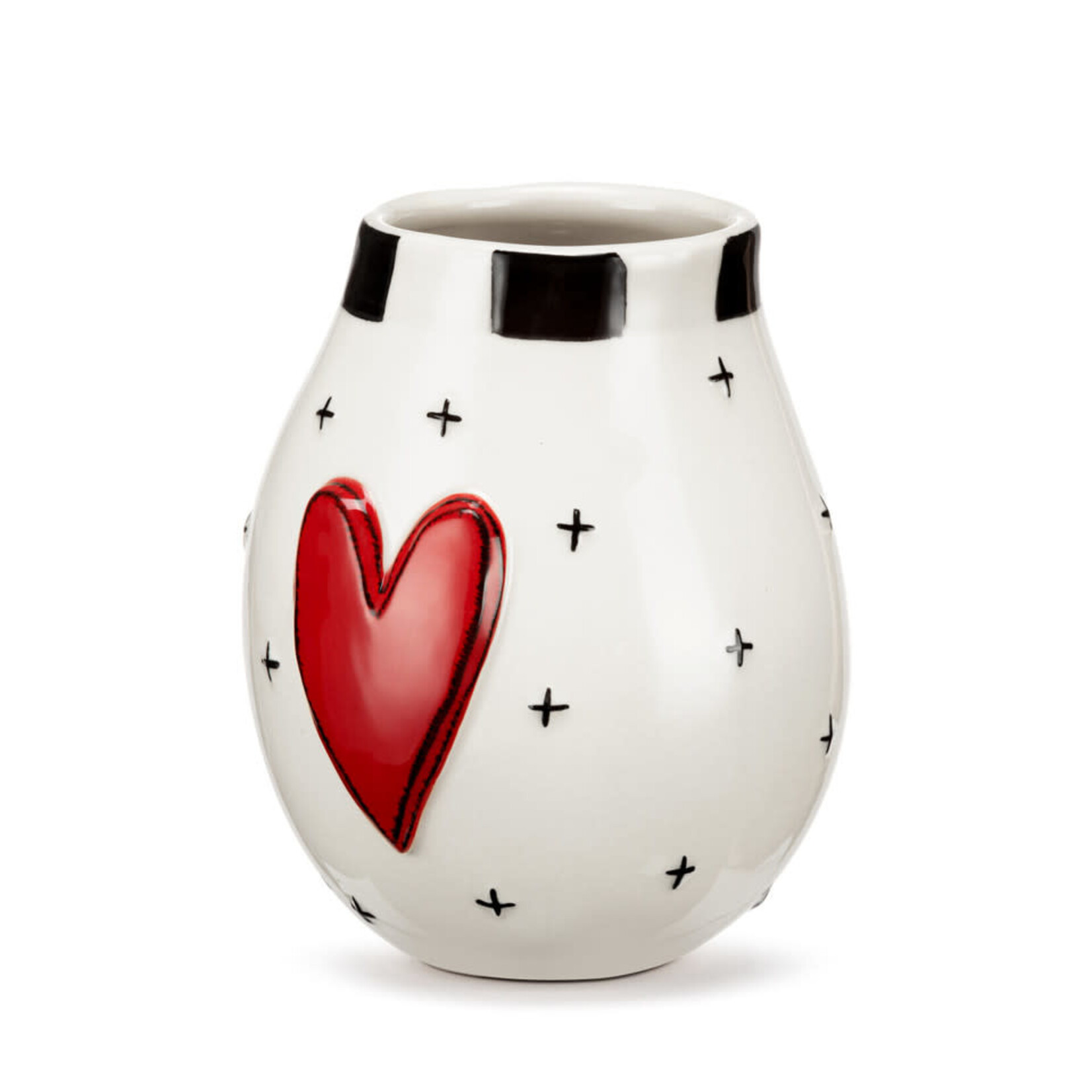 m. lynne designs red heart mini vase