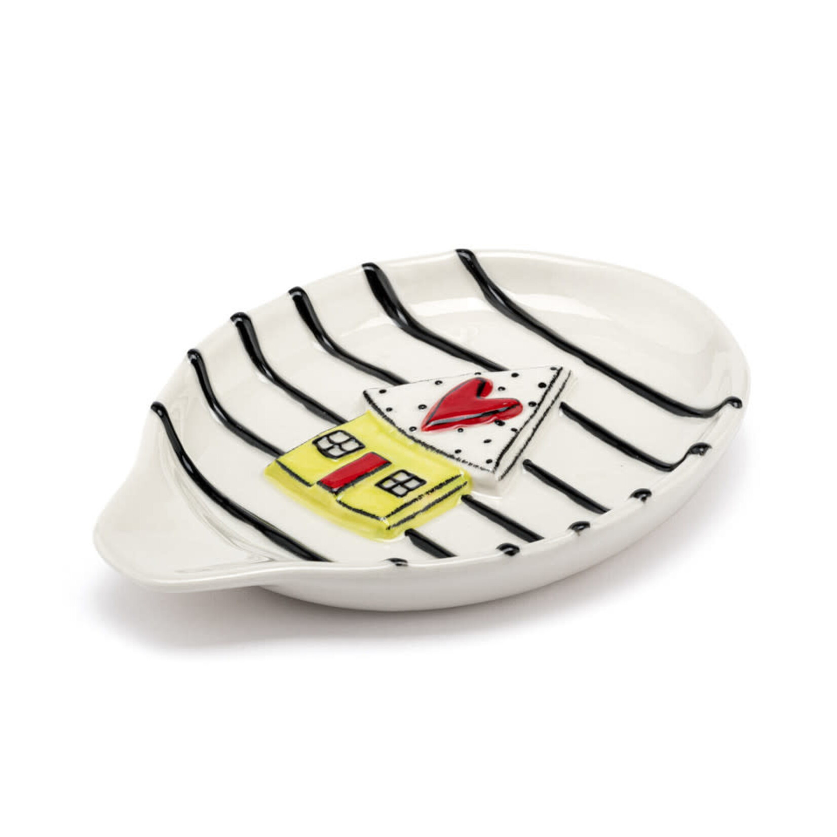 m. lynne designs stripes with house spoon rest