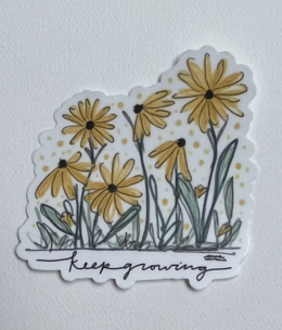 available at m. lynne designs Keep Growing Sticker
