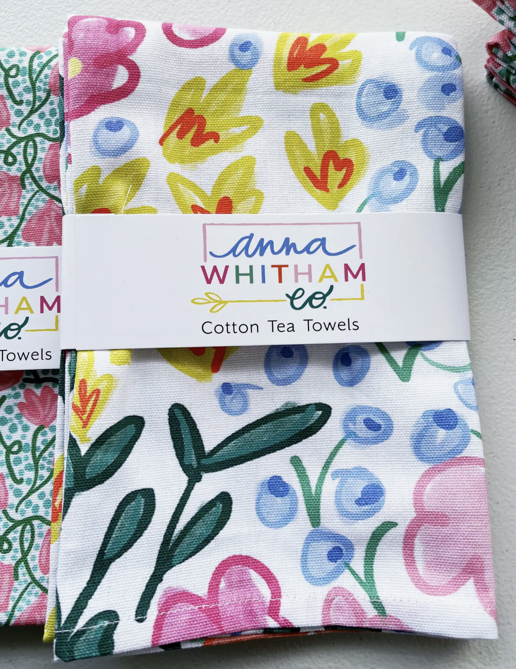 available at m. lynne designs Lauren Floral Tea Towel