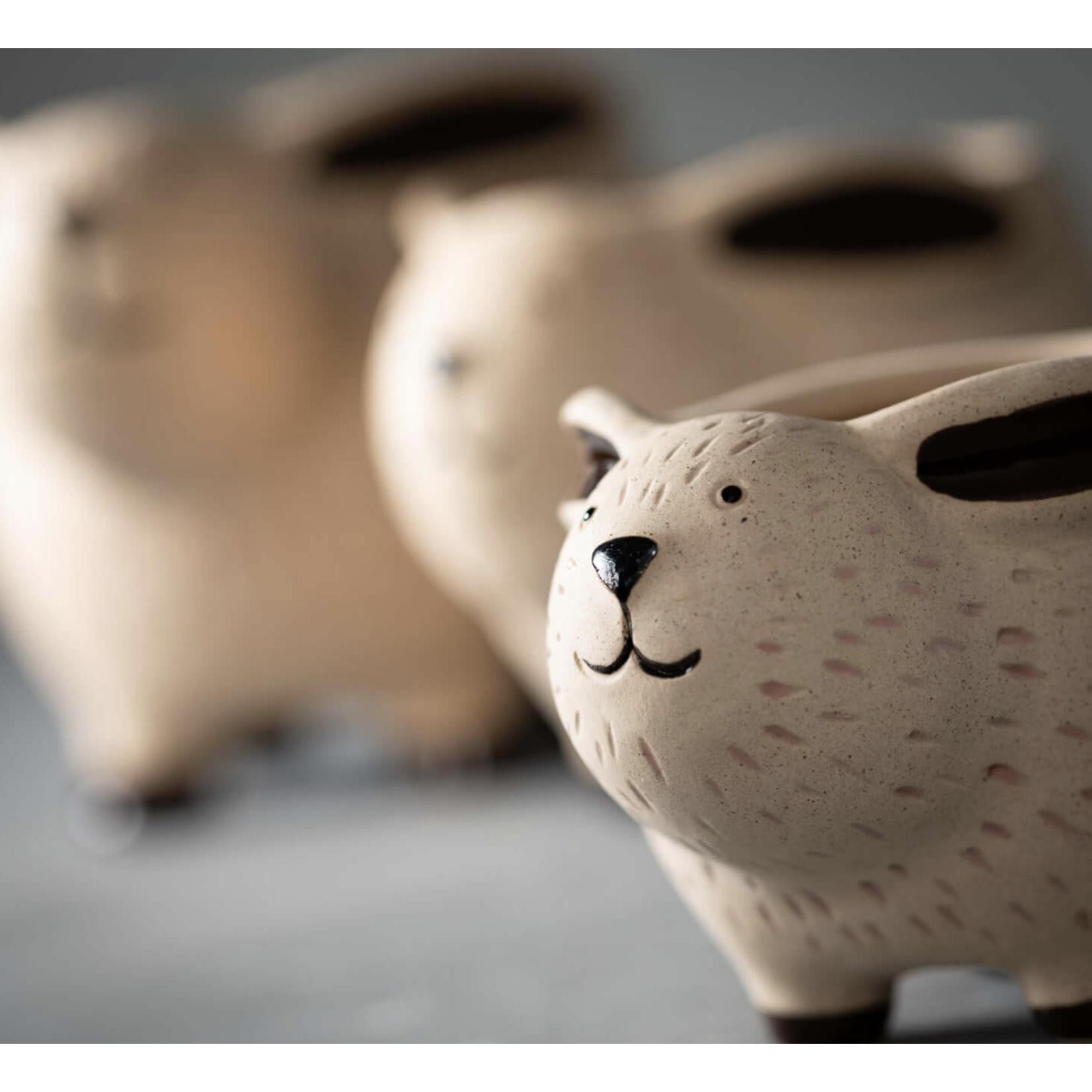 m. lynne designs bunny planter