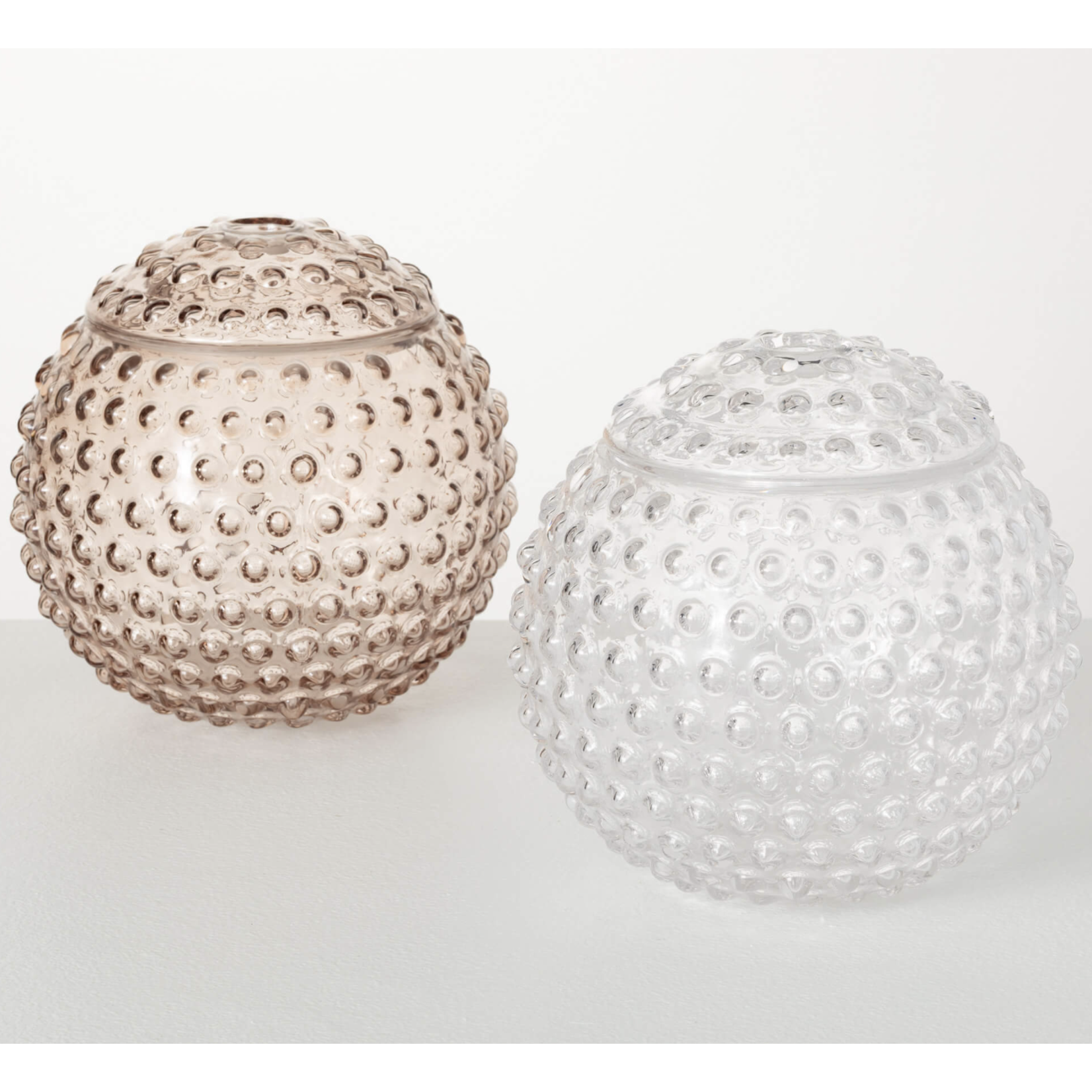 m. lynne designs glass hobnail vase