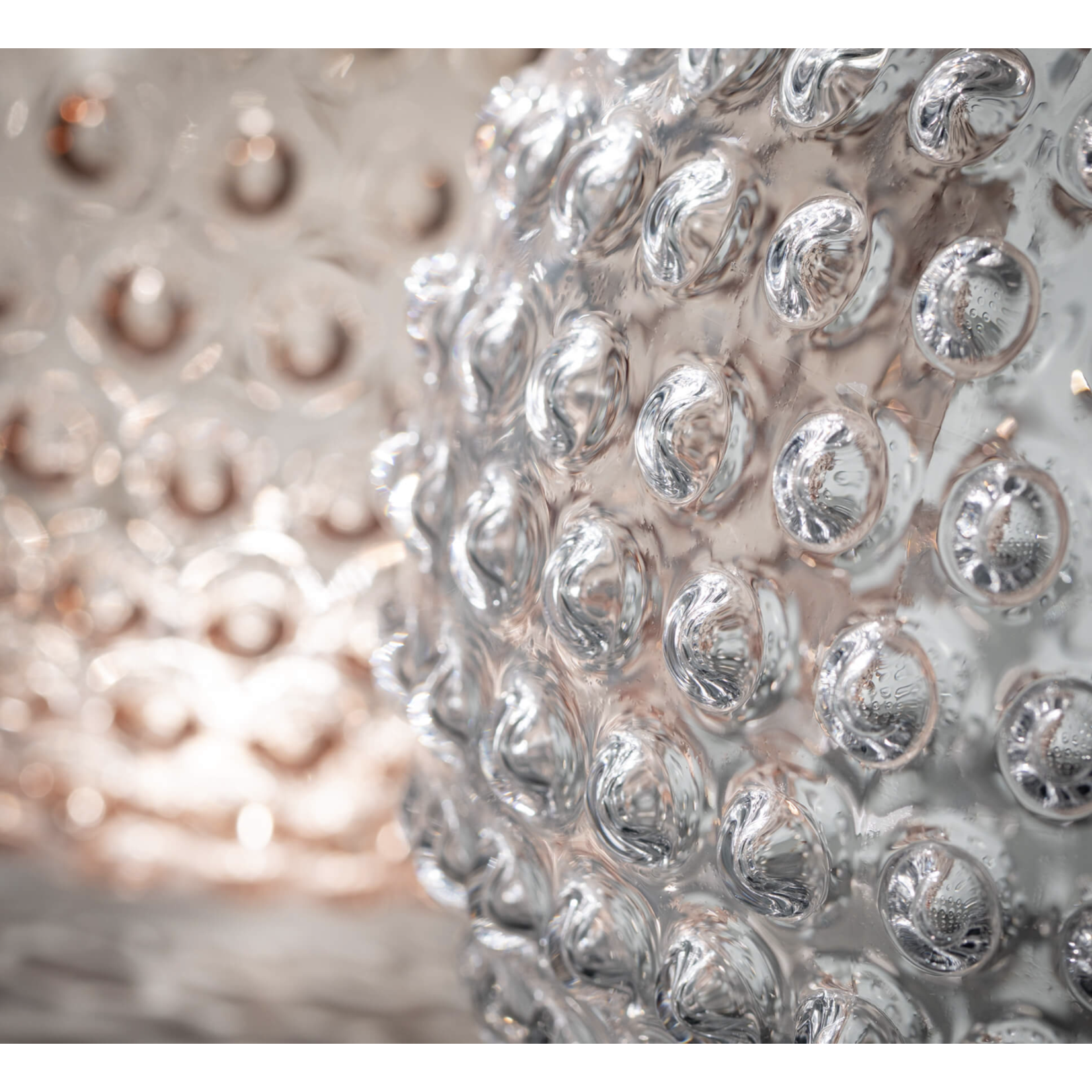 m. lynne designs glass hobnail vase