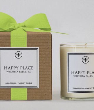 available at m. lynne designs happy place wichita falls candle