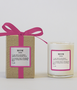 available at m. lynne designs Mom Candle