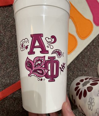 available at m. lynne designs Alpha Phi Mascot Tumbler