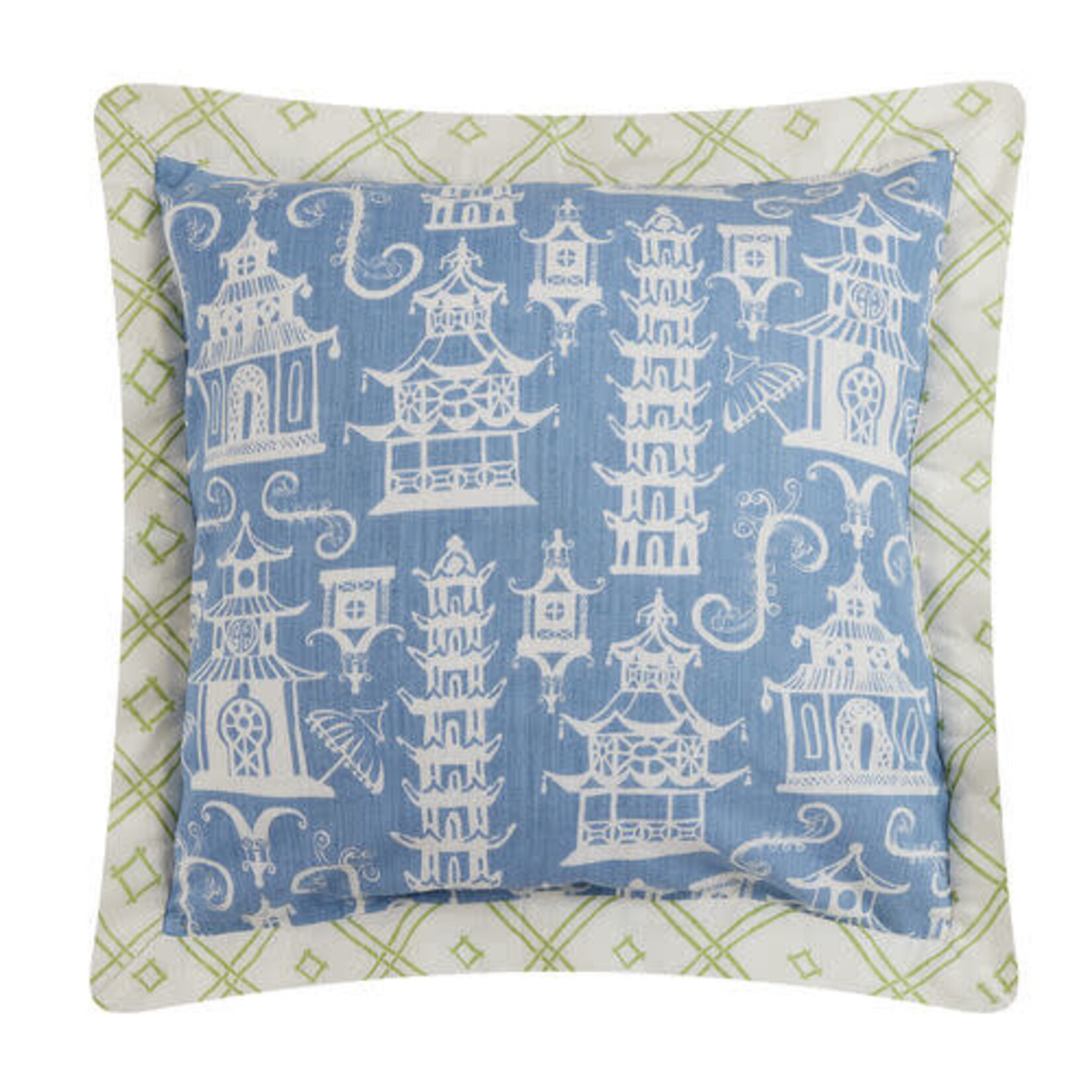 m. lynne designs pagodas periwinkle printed pillow