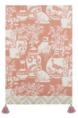 available at m. lynne designs Dog Vase Rose Tea Towel
