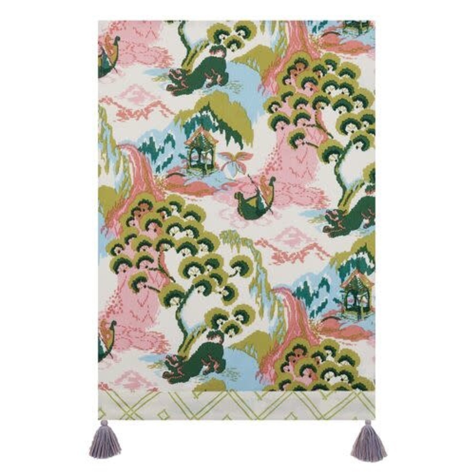 m. lynne designs old peking rose tea towel