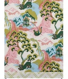 available at m. lynne designs Old Peking Rose Tea Towel