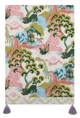 available at m. lynne designs Old Peking Rose Tea Towel