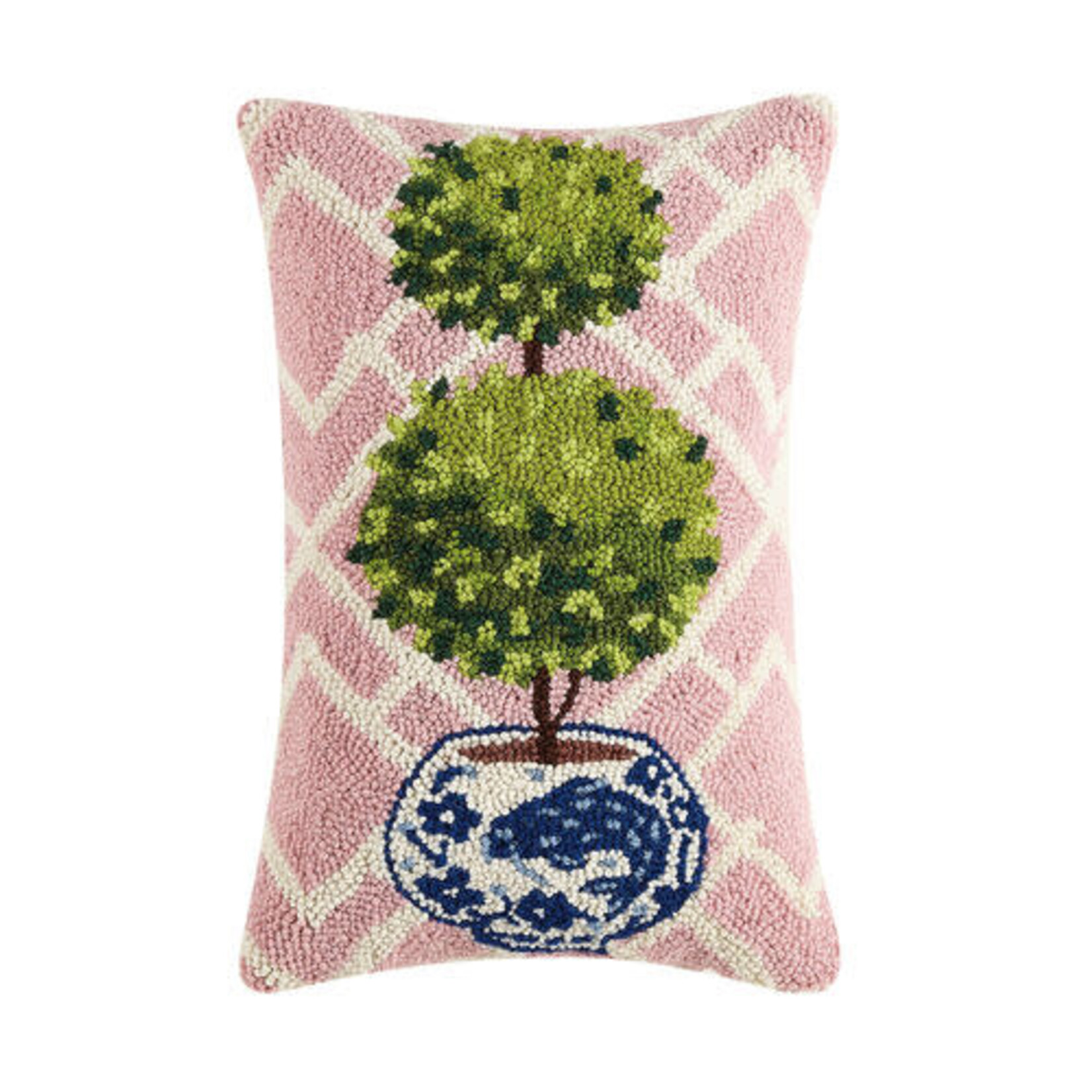 m. lynne designs pink ball topiary pillow