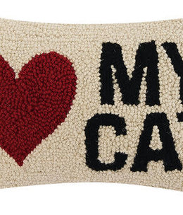 available at m. lynne designs Heart my Cat Pillow