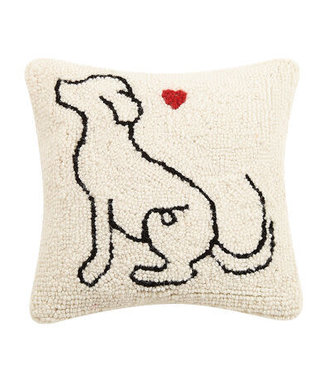 available at m. lynne designs dog outline pillow