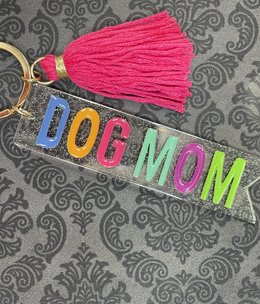 available at m. lynne designs Dog Mom Keychain