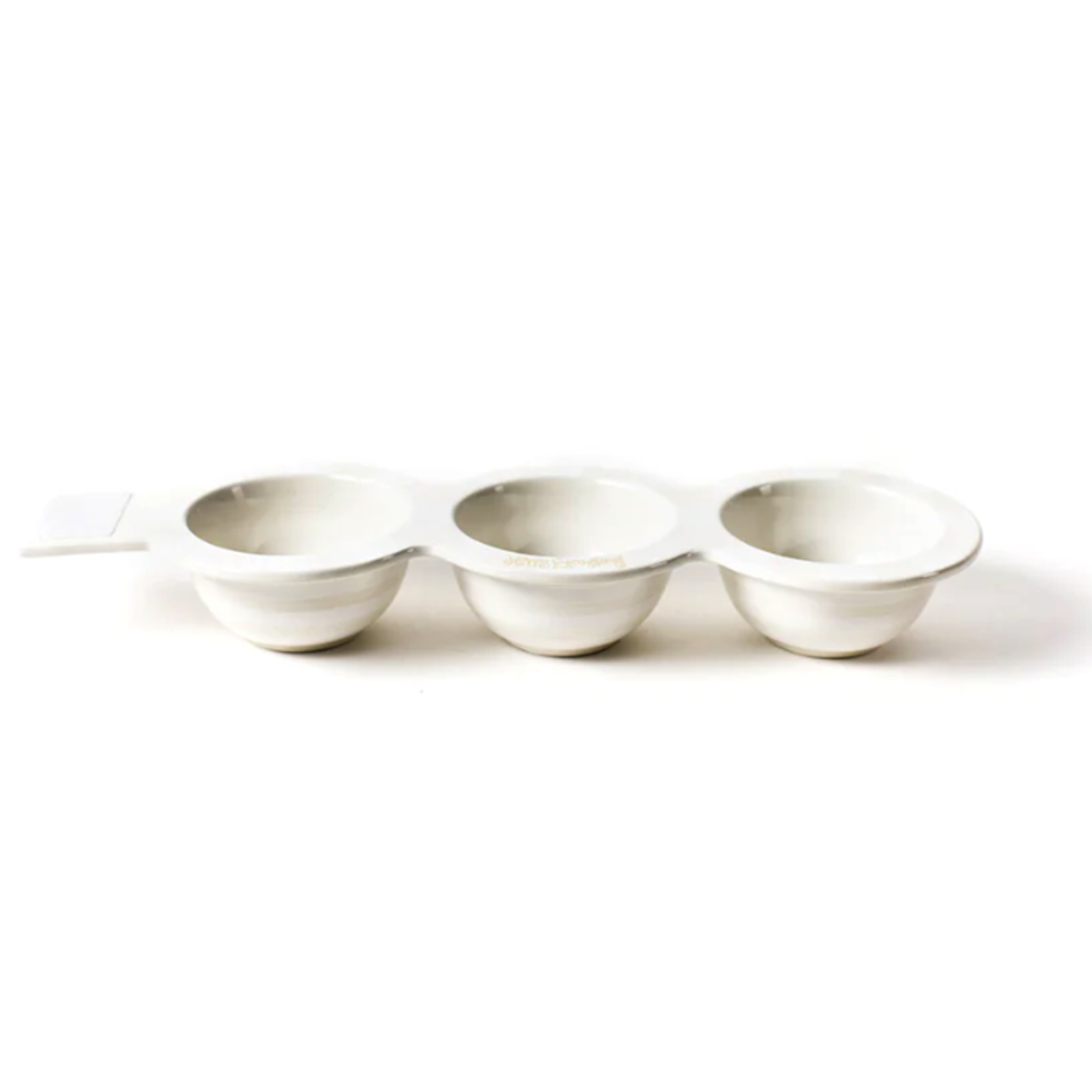 happy everything white stripe trio bowl
