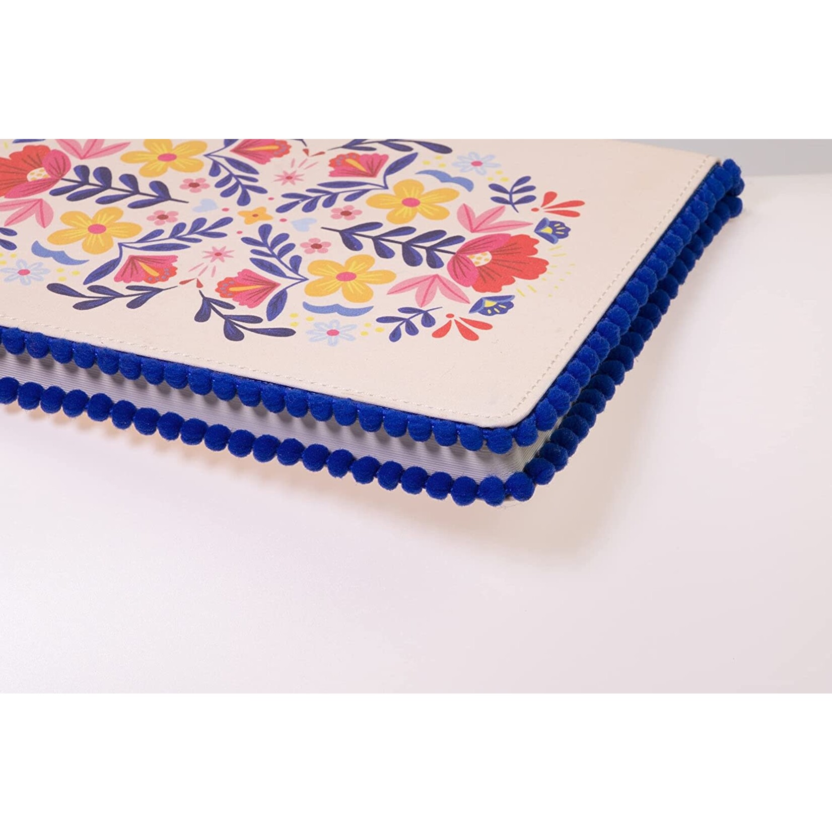 m. lynne designs floral pom pom journal