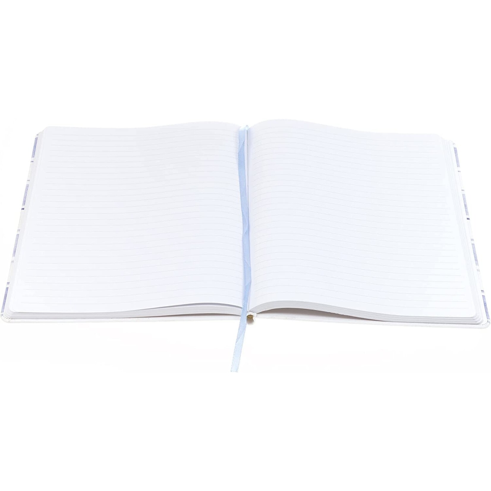 m. lynne designs pale blue wide stripe notebook