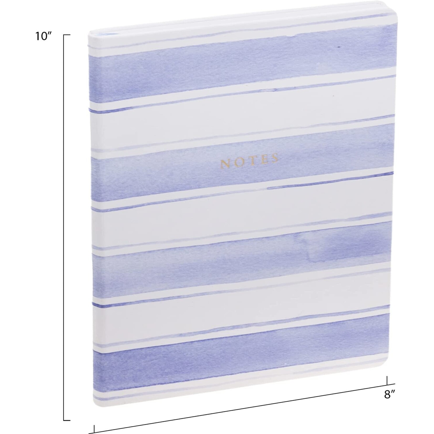 m. lynne designs pale blue wide stripe notebook