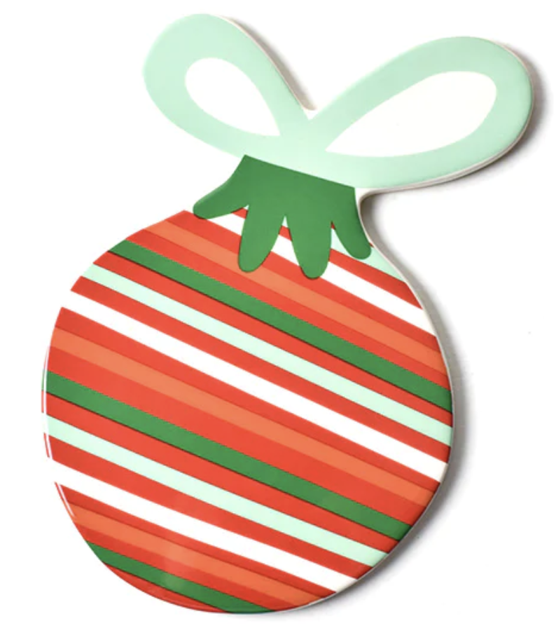 happy everything Striped Ornament Big Attachment