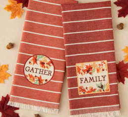 available at m. lynne designs gather family embellishment tea towel